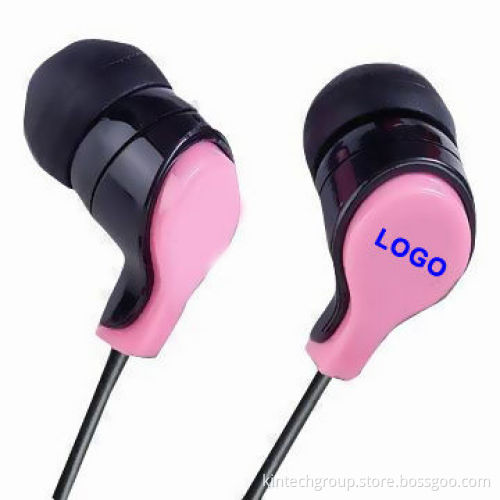 Flat Wired Earphones, 20Hz to 20kHz Frequency Response, Customized Logos are Accepted